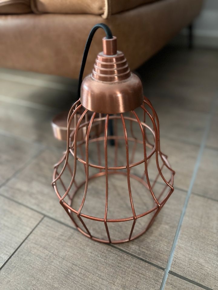 Hängelampe | Lampe | Industrial | Gitter | kupfer in Groß-Gerau