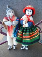 2 Handgefertigte, traditionelle Puppen Strick- Original aus Chile Dresden - Mickten Vorschau