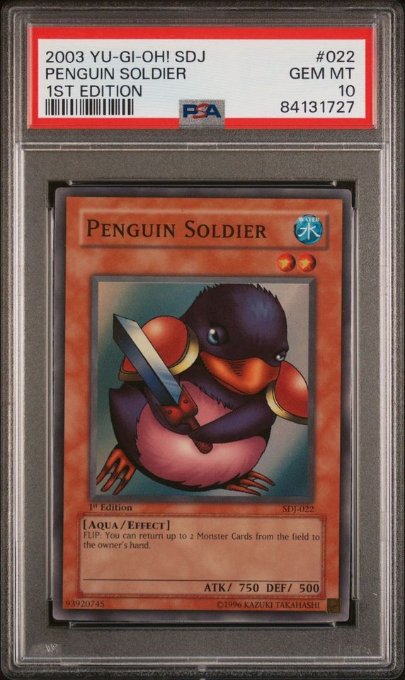 Yu-Gi-Oh! Penguin Soldier SDJ-022 PSA 10 GEM MT 1st Edition in Hamburg