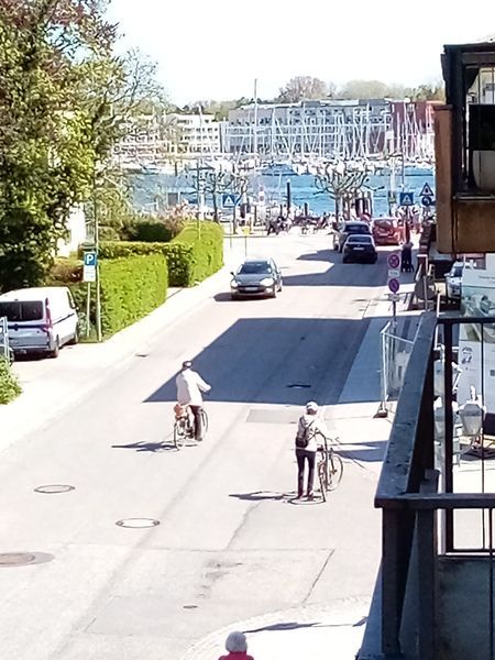 Ostsee -Travemünde Ferienwohnung ,Balkon mit Blick zum Wasser in Lübeck