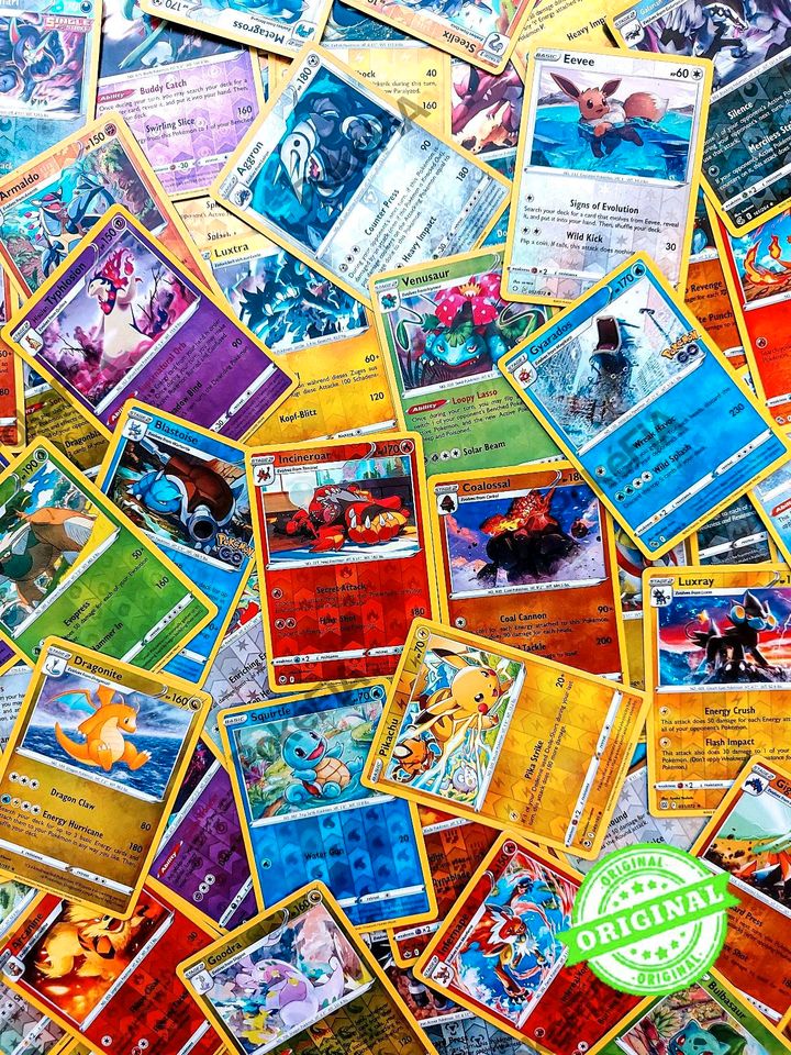 ❇️350 Pokemon-Karten ◇ 1 VMAX/GX/V & 25 seltene Holos, Rares | Pikachu Evoli Set⭐️ 100% Original Set | Pokémon-Karten Sammlung EX/VSTAR Ab 2 Mew 3 Mewtu 4 Glurak Booster Geschenk Sammel-Karten✅️ in Idar-Oberstein