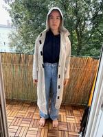 ASOS DESIGN Trenchcoat Übergangsmantel mit Kapuze & Gürtel – M München - Bogenhausen Vorschau