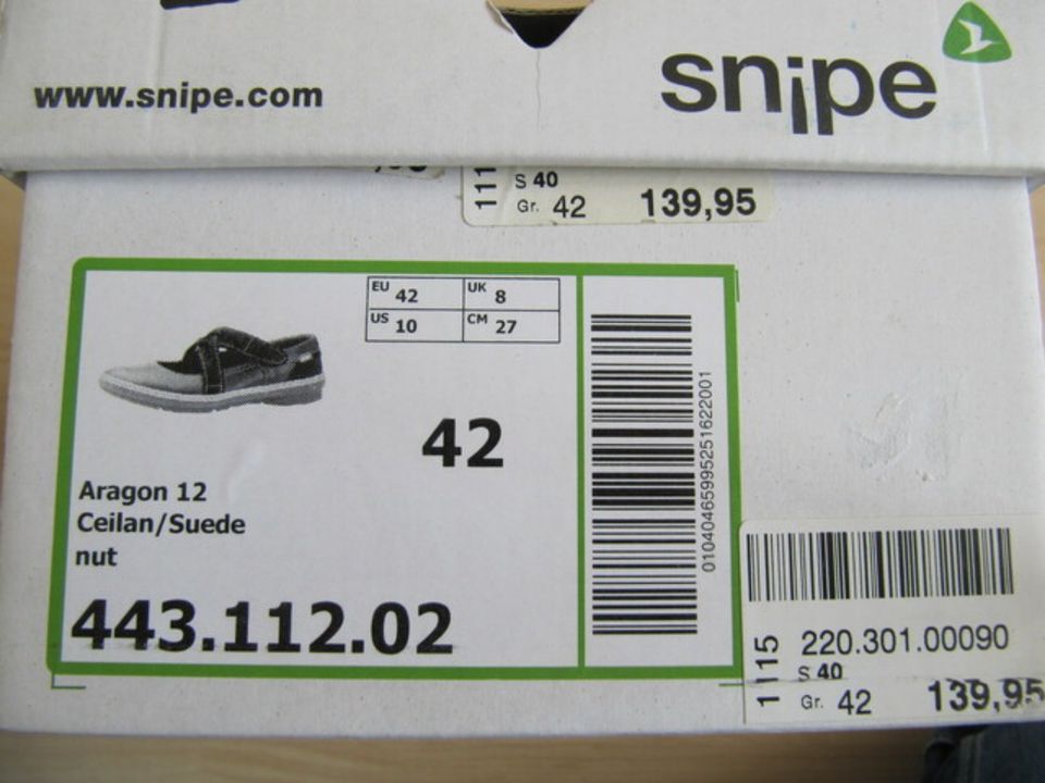 Snipe Schuhe Halbschuhe in Größe 42 - "neuwertig" in Ammerbuch