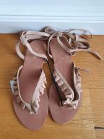 Zara Zehen Sandalen zum Binden Römer nude 38 Leder Kiel - Meimersdorf-Moorsee Vorschau