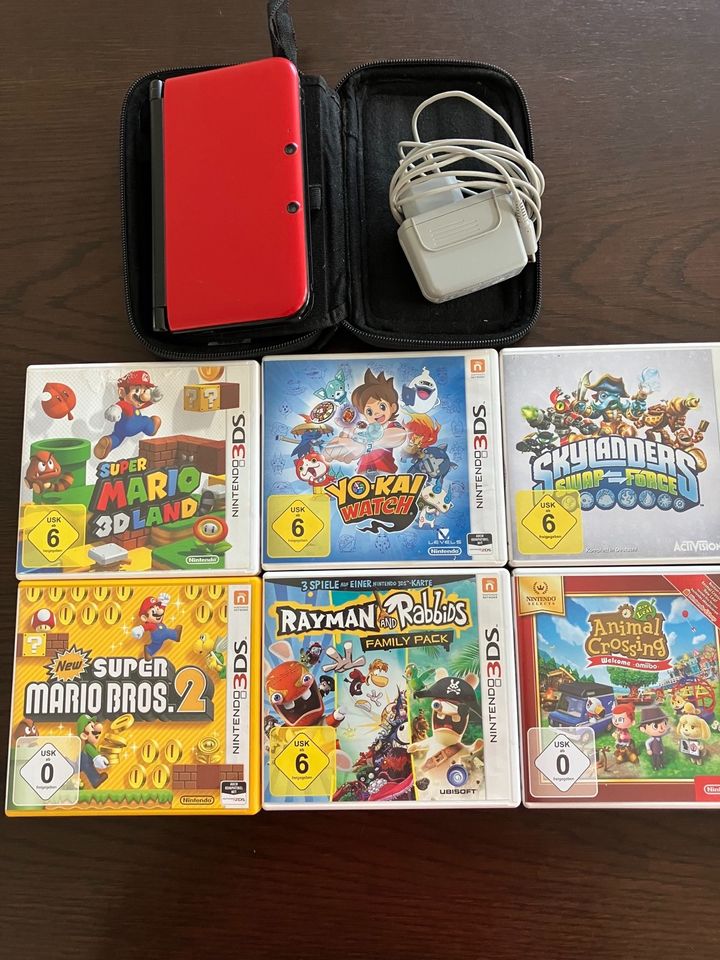 Nintendo 3DS XL + Hülle + 5 Spiele in Haselünne