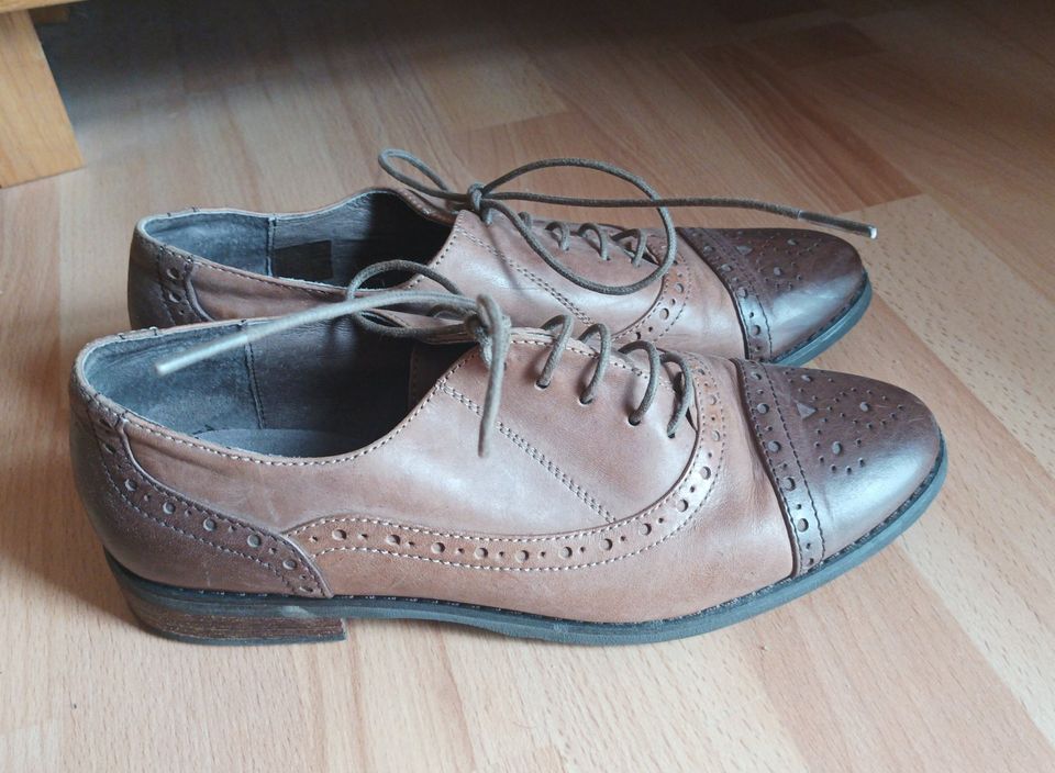 Zanon & Zago Leder Halbschuhe Retro Gr.38 in Magdeburg