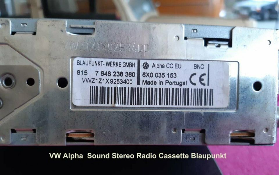 VW Alpha  Sound Stereo Radio Cassette Blaupunkt in Köln