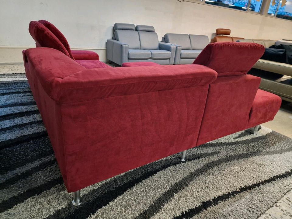 Sit&more Ecksofa mit Polsterhocker Mariola N2464 von OTTO, Federkern, Sitztiefenverstellung,  Luxus-Microfaser ALTARA NUBUCK®. OTTO Polstermöbel bis zu -80% der Uvp bei Iserlohn. in Hagen