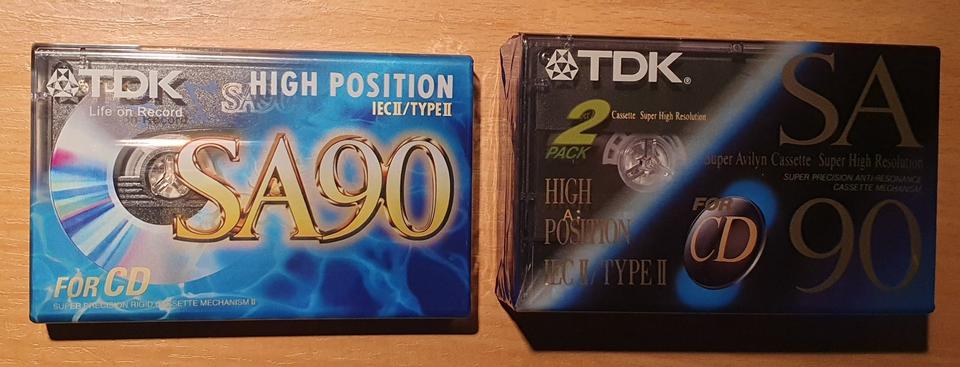 3 x TDK Leercassetten SA-90EB High Position, IEC II/Type II - OVP in Schieder-Schwalenberg