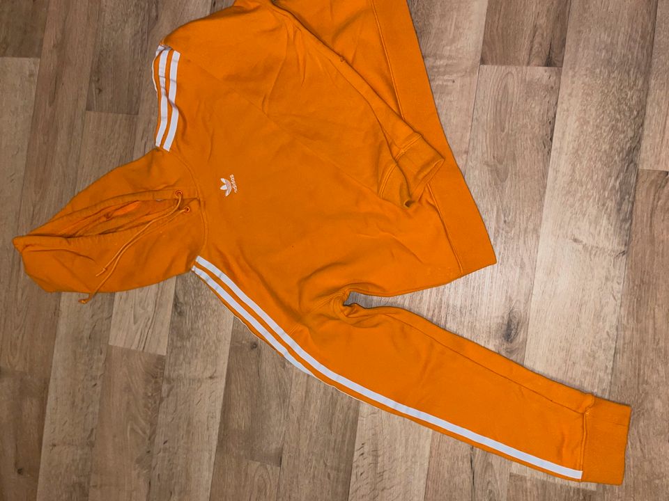 Adidas Hoodie Kapuzenpullover Orange Gr XS 34 in Halle