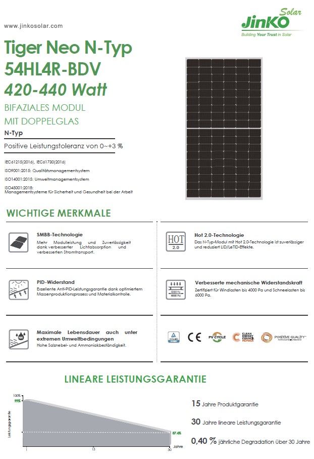 Solaranlage - Huawei SUN2000-3-10KTL mit LUNA2000-10-S0 10 kWh und 24 Modulen JinkoSolar 420wp - Photovoltaik in Gütersloh