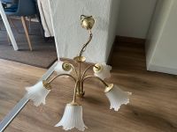 Messing  Deckenlampe 5 Blüten - Glas Haldensleben - Hundisburg Vorschau