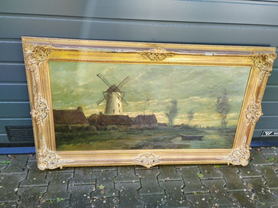 Wunderschöne gemälde auf Leinwand um 1900-Niederländische Artist in Waltrop