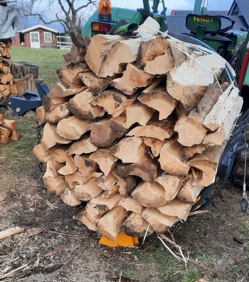 Brennholz Kaminholz trocken Kiefer Fichte gebündelt in Ruhla