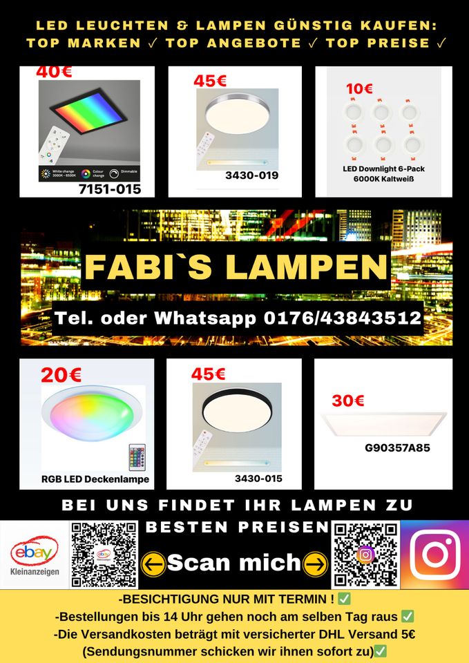 BRILONER LED Unterbauleuchte Unterbaulampe Lampe Leuchte Deckenlampe Deckenleuchte Wandlampe Wandleuchte6469-106 NEU in Bielefeld