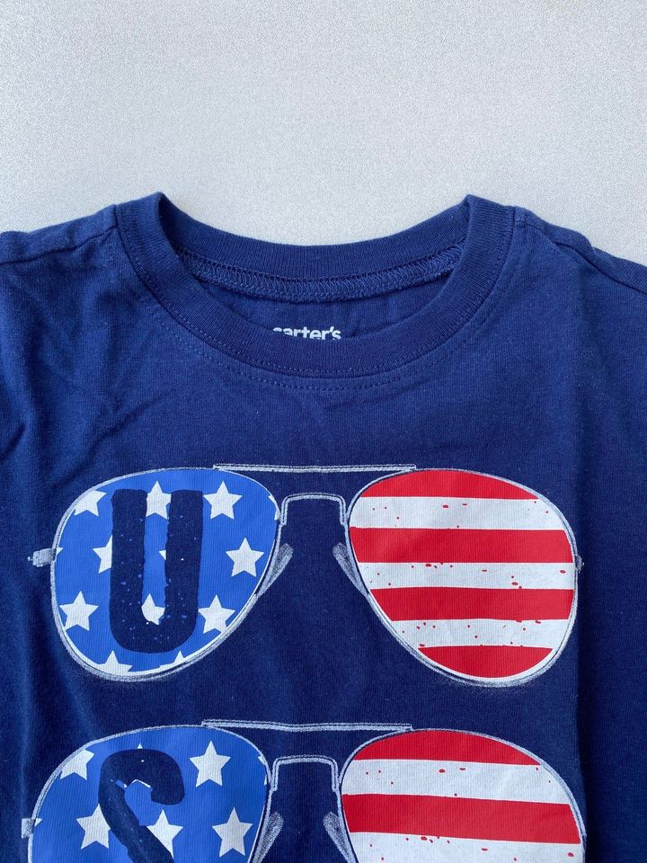 Shirt/T-Shirt Gr. 104 blau Carter´s USA in Waldbüttelbrunn