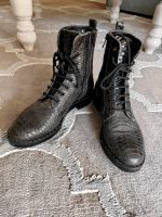 ❣️ Damenschuhe Boots Stiefel Leder Reptil Optik Gr 38 Bayern - Gaimersheim Vorschau