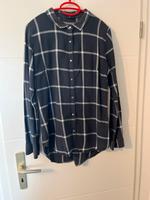 Bluse Flanell S M kariert dunkelblau weiß Sachsen - Drebach Vorschau