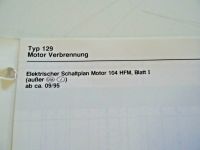 Mercedes Elektrischer Schaltplan Motor 104 HFM Blatt 2 Typ 129 Dortmund - Bodelschwingh Vorschau