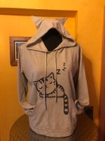 Süßer Hoodie mit schlafender Katze grau Größe M Niedersachsen - Wunstorf Vorschau