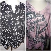 Comma 44 schwarz Tunika Bluse Lagenlook + Liberty L XL Shirt rosa Bayern - Mühlhausen i.d. Oberpfalz Vorschau