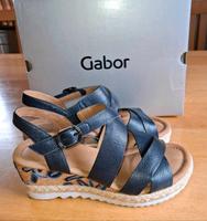 ♥️ Gabor Comfort Keil Sandalen Gr. 39 6 ♥️ blau Kork Blumen Bayern - Kümmersbruck Vorschau