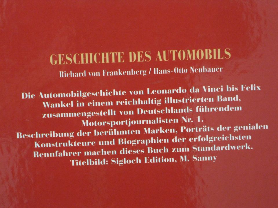 Geschichte des Automobils - Autobuch Oldtimerbuch Oldtimer in Klein Rönnau