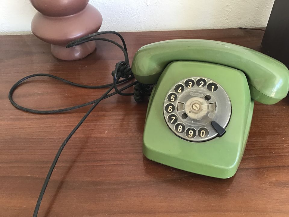 Wählscheiben Telefon Vintage / Retro grün in Stephanskirchen