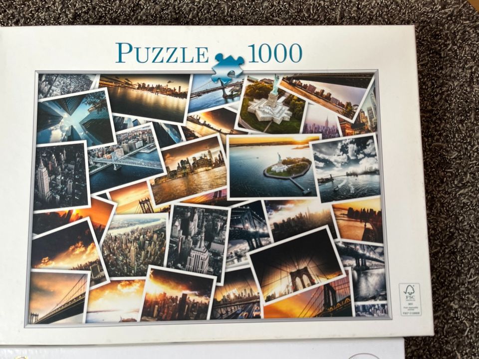 3 Puzzle 2x1000 Teile, 1x500 Teile in Tangstedt 