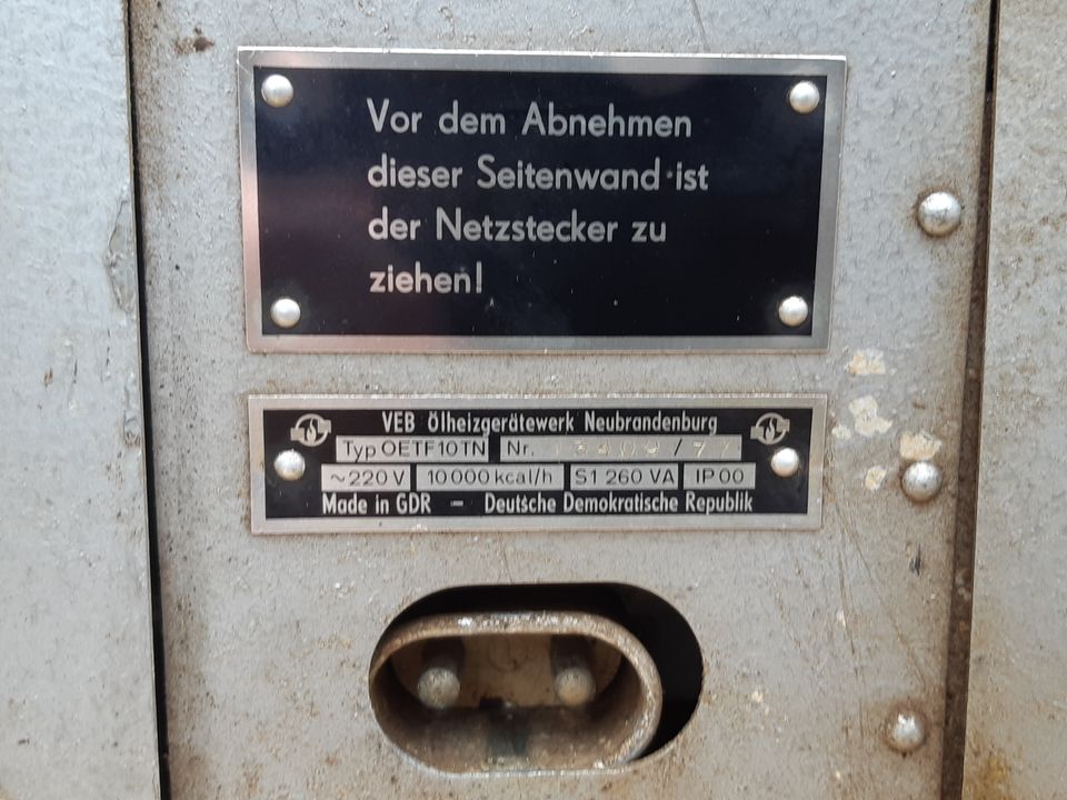 DDR - Dieselheizgerät in Neustadt an der Orla