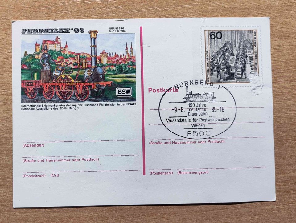 BRD Postkarte 1985 zu 60 Pf. "Ferphilex '85" in Bad Füssing