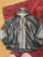 Raiders Jacke Leder mit Kapuze original aus den 90er Jahren Sachsen-Anhalt - Sülldorf Vorschau