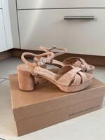 Unisa Sandalen, Blockabsatz, samt/rosé, Größe 37 Nordrhein-Westfalen - Herzebrock-Clarholz Vorschau