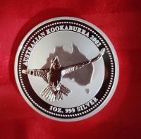 Silbermünze 2002 Australian Kookaburra 1 OZ 31,10 g 40,60x2,98 mm Berlin - Köpenick Vorschau