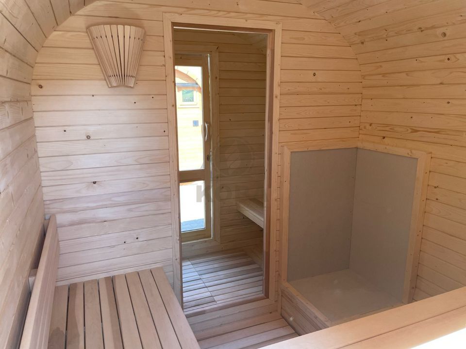 Quadro Sauna | Garten Fass Sauna | 3,5 m | inkl. Vorraum in Eichenzell