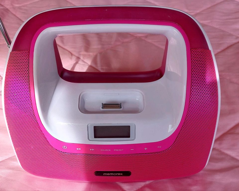 Tragbares Stereo Radio Memorex Minimove für Apple iPod pink in Südlohn