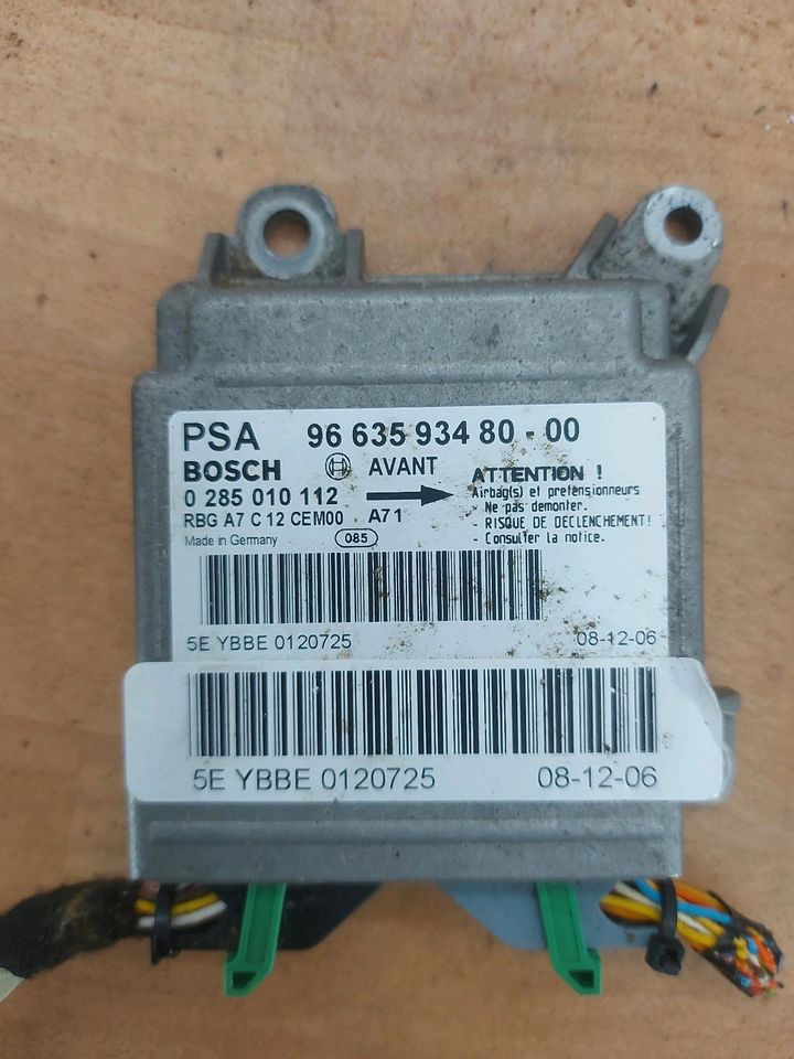 Airbag PEUGEOT 207 STEUERMODUL 9663593480-00 0285010112 in Ennepetal