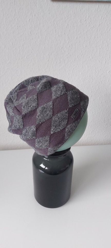 Kleinanzeigen eBay in grau jetzt Trier Mütze innen Rheinland-Pfalz ist violett - | Beanie BULA Wollmischung Fleece-Streifen Kleinanzeigen