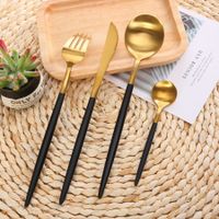 28x Besteck - 4-Teile-Set - Schwarz/Gold Neuware Restposten Essen - Altenessen Vorschau