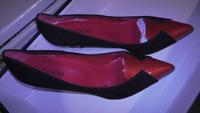 ♥♥ 2x Pumps High Heels Gr.43 Heine schwarz/rot velour ♥♥ Hessen - Schlüchtern Vorschau