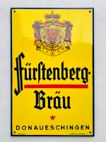 ‼️ EMAILSCHILD Fürstenberg Bräu Donaueschingen Emailleschild 1930 Saarland - Schiffweiler Vorschau