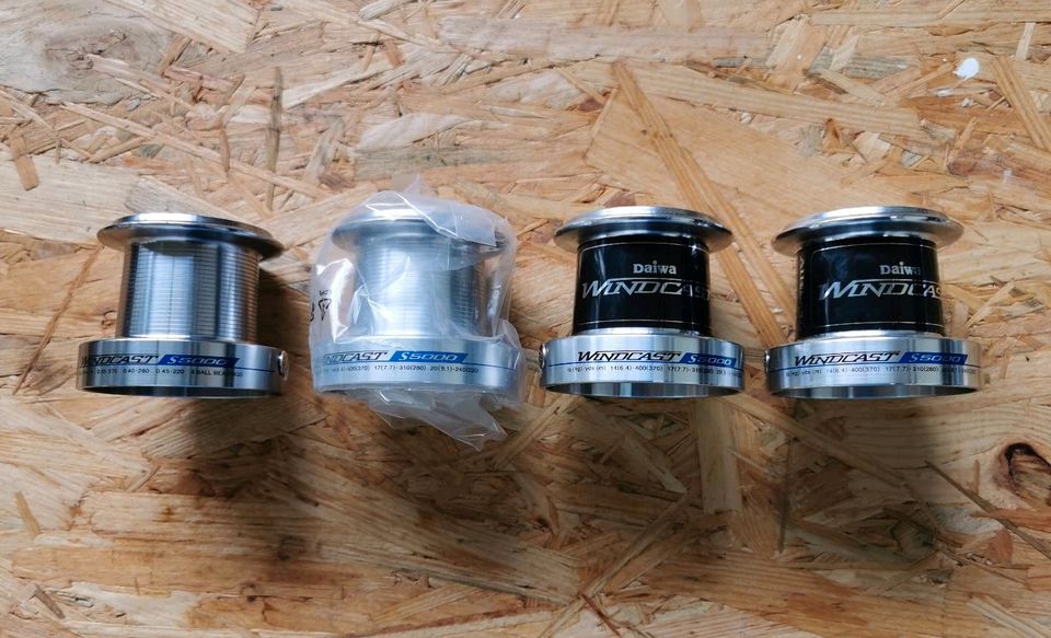 4× Daiwa Windcast S 5000 Ersatzspulen NEUWARE Angeln Carp Fishing in Bad Bentheim