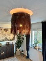 Rattan Holz Lampe Deckenlampe Leuchte Hängelampe Boho dunkelbraun Bayern - Kösching Vorschau