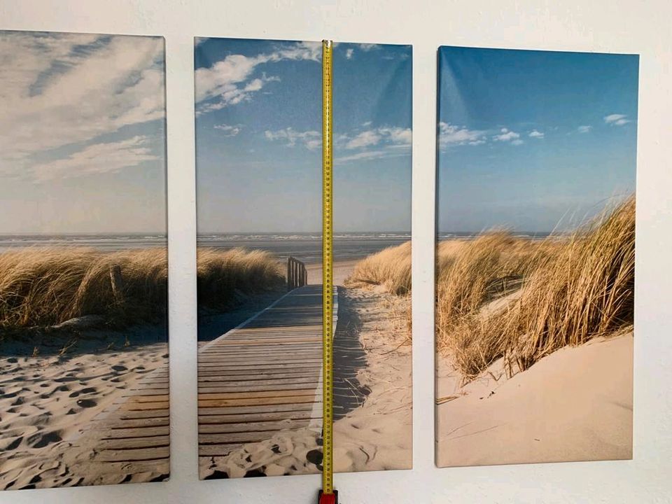 Leinwand 120×80 -Strand - Nordsee - Dühne - Maritime - Weg / Steg in Hövelhof