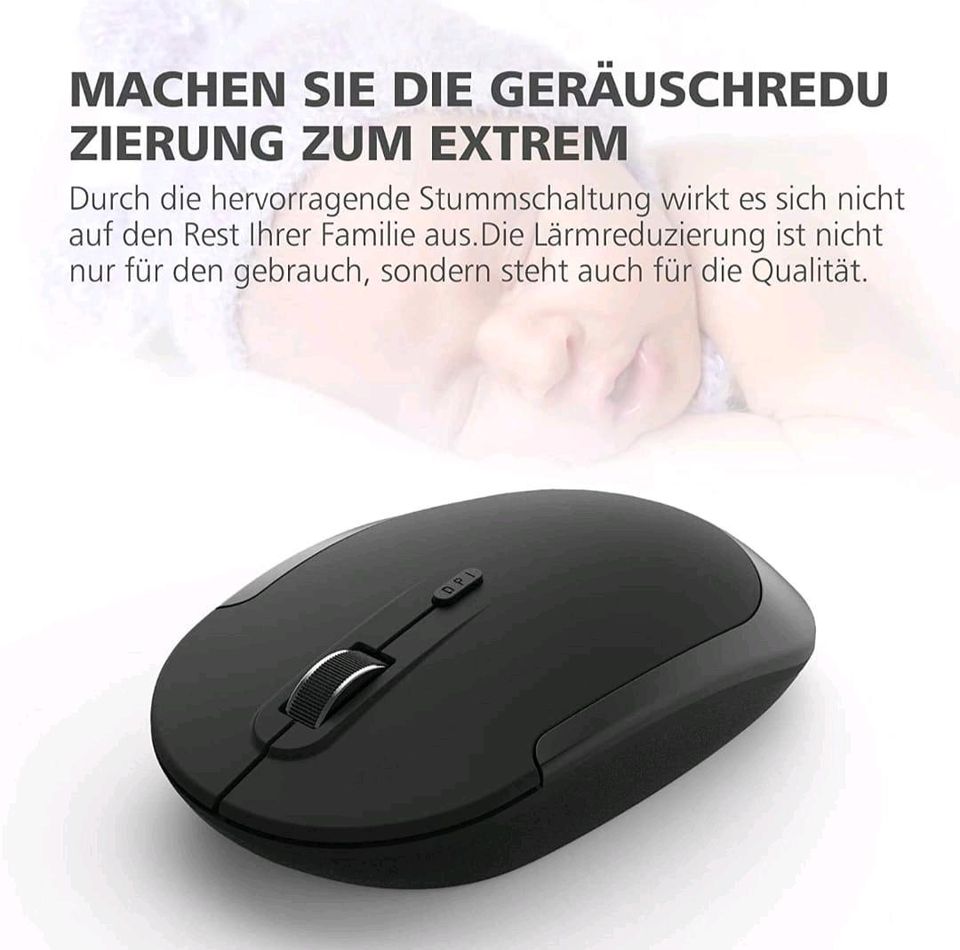 iclever Kabellos Tastatur Maus Set, Wiederaufladbare Kabellose Ta in Hamburg