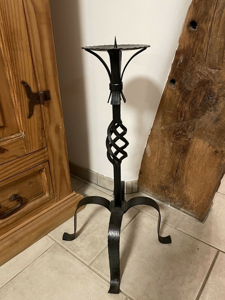 Kerzenständer Schmiedeeisen schwarz 63 cm in Bärenbach