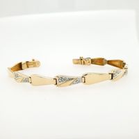 Fantasie Armband Gelbgold 585/14kt Zirkonia L 17,5 cm Schleswig-Holstein - Flensburg Vorschau