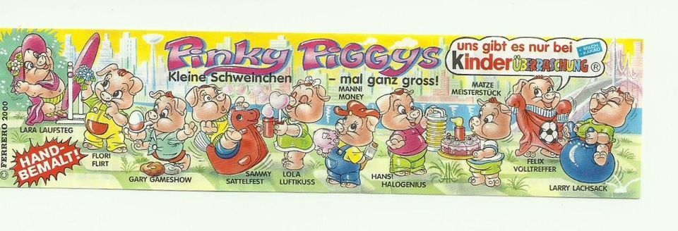 Ü Ei Figuren 10x Die Pinky Piggys - Kleine Schweinchen...von 2000 in Berlin