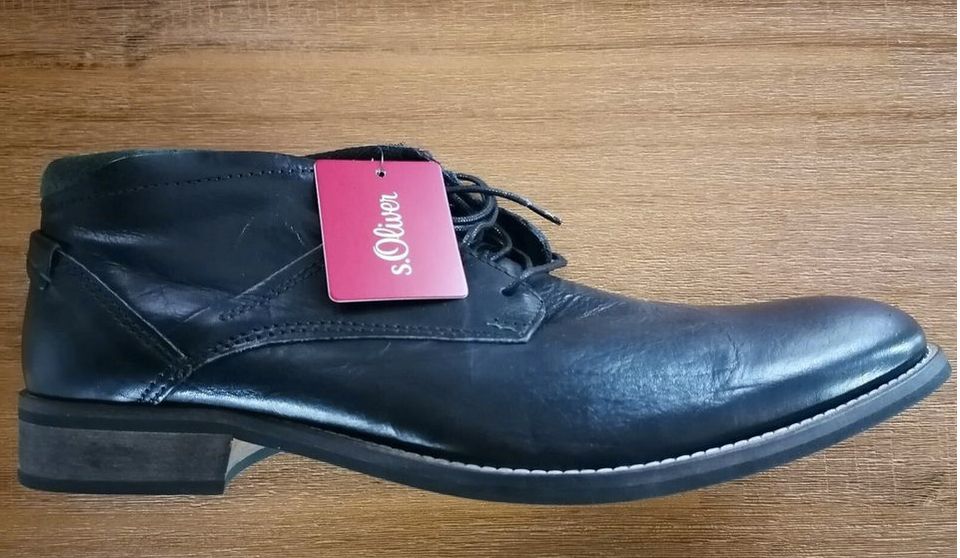 S.Oliver Lederschuhe Anzugsschuhe dunkelblau NEU Größe 44 in Mönchenholzhausen