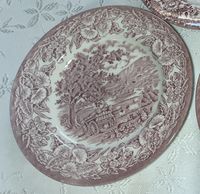 Eit England Keramik Geschirr rot weiß Flachteller, 25 cm Sachsen - Meißen Vorschau